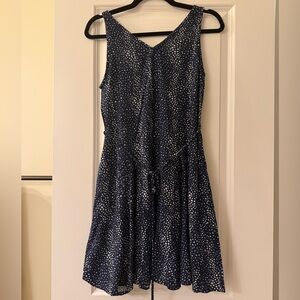 LOFT Navy with White Stars Dress